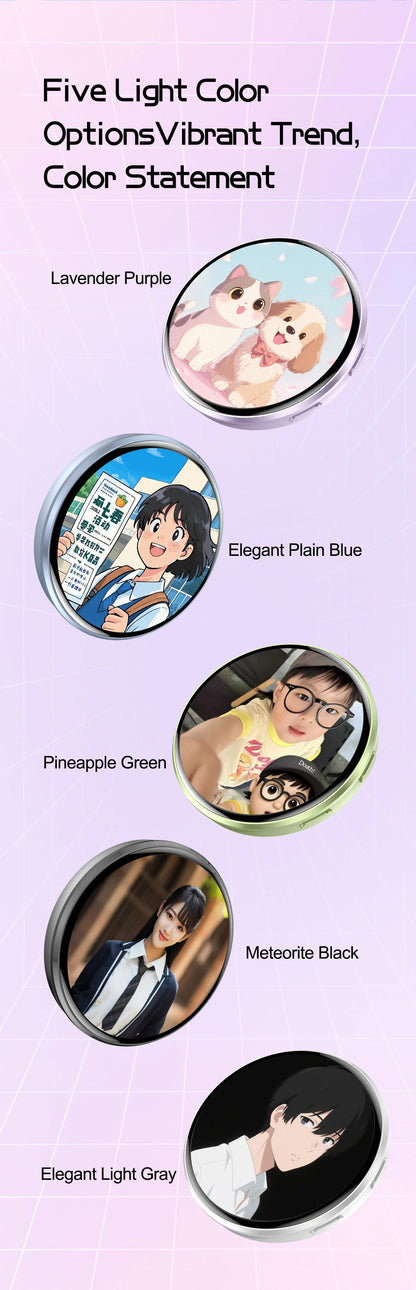 GIF Dynamic Anime DIY Trendy E-Badge Photo Video MP3 Player Digital Display Badge Game Cycling Warning Adaptation Kids Boy Gift