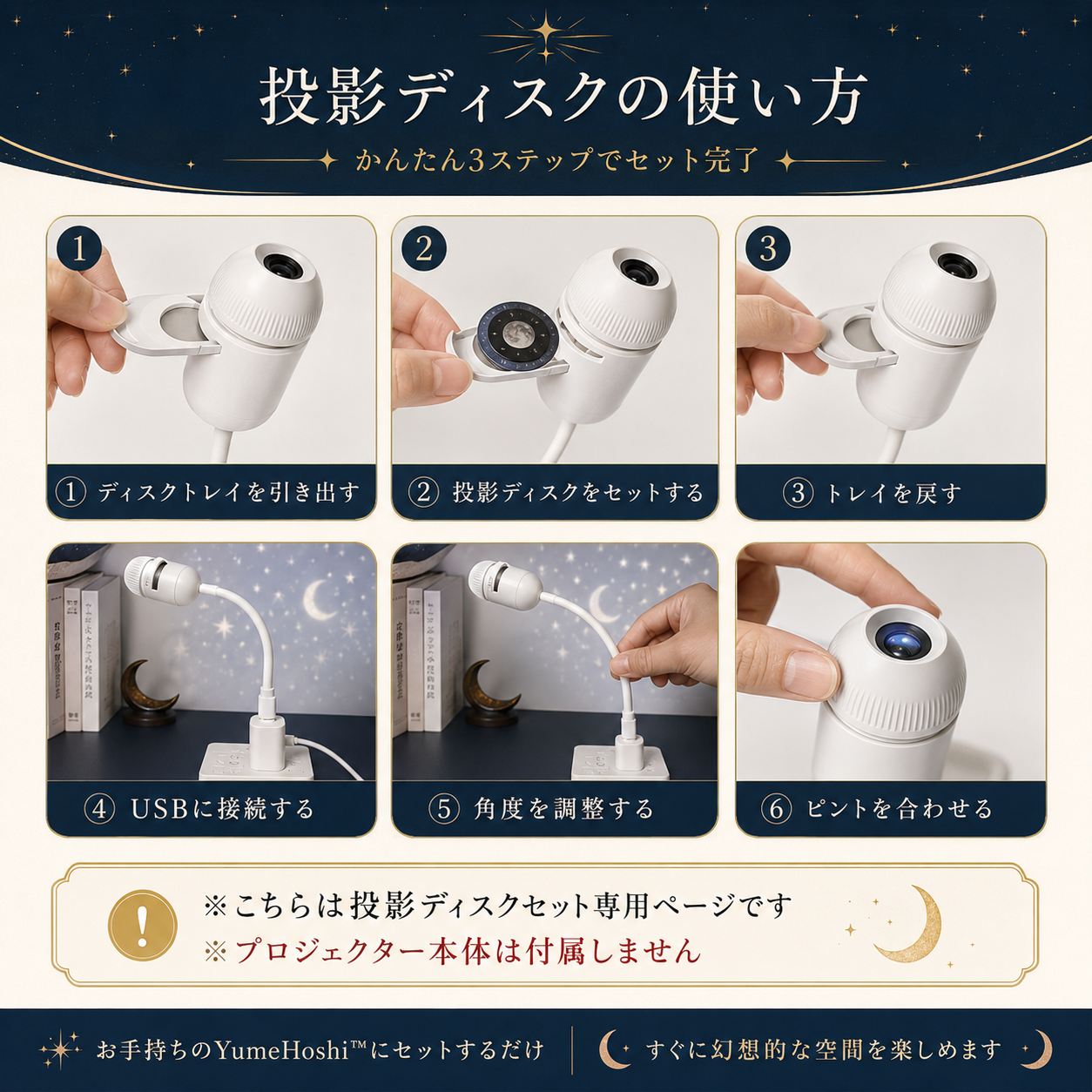 YumeHoshi™ 追加投影ディスクセット